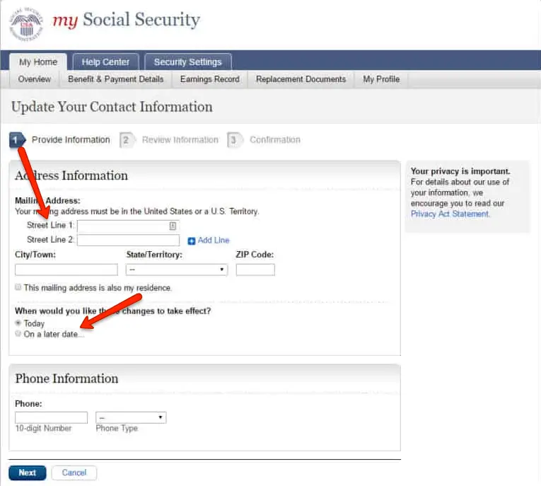 Social Security Change Of Address (Including Medicare) - Social ...