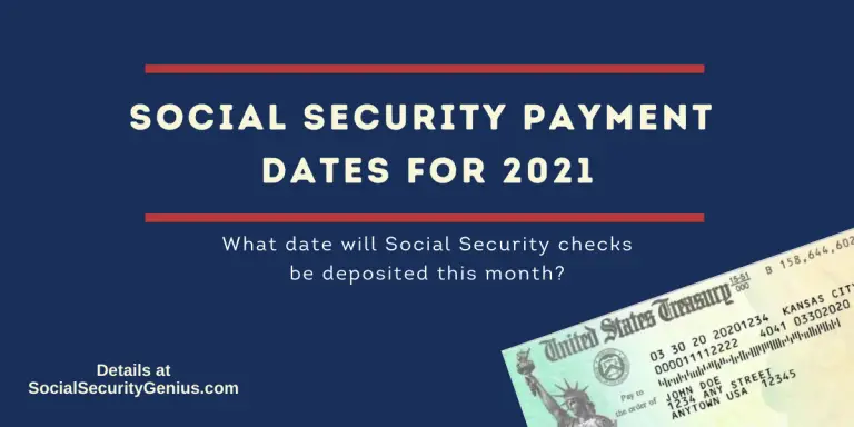 Printable Social Security Payment Calendar - 2021 - Social Security Genius